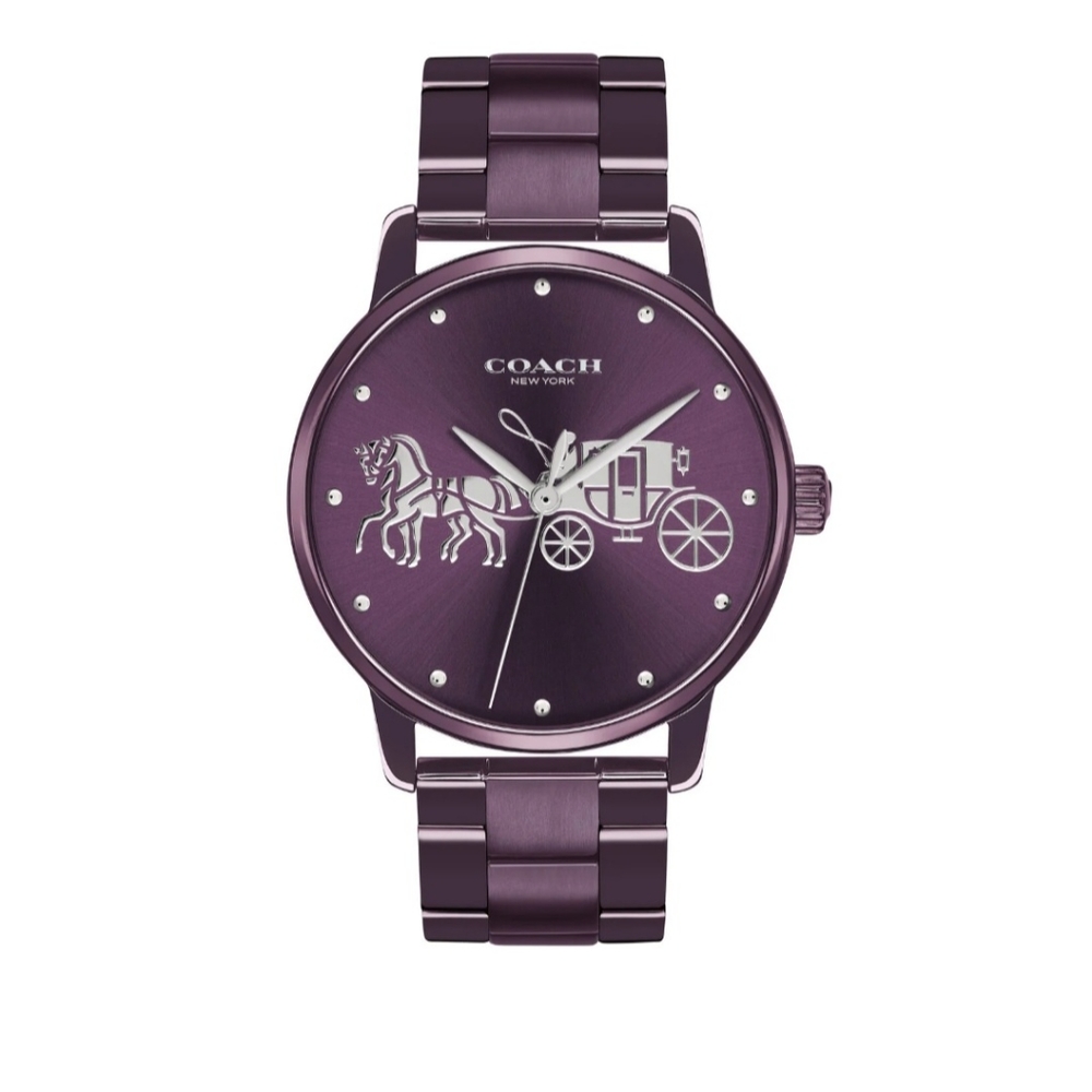 Womans Coach Purple Bracelet Watch - Picture 5 of 6